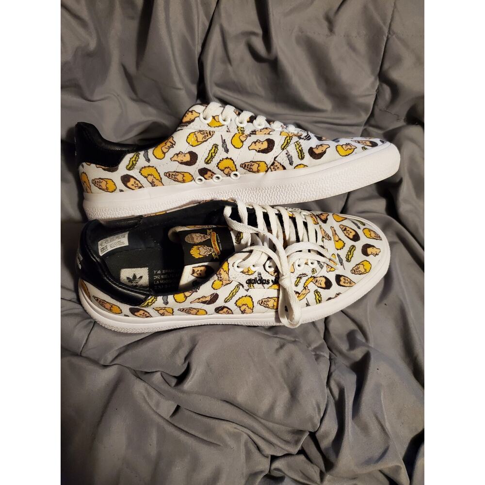 Size 8- adidas Beavis and Butthead x 3MC Vulc Cloud White
